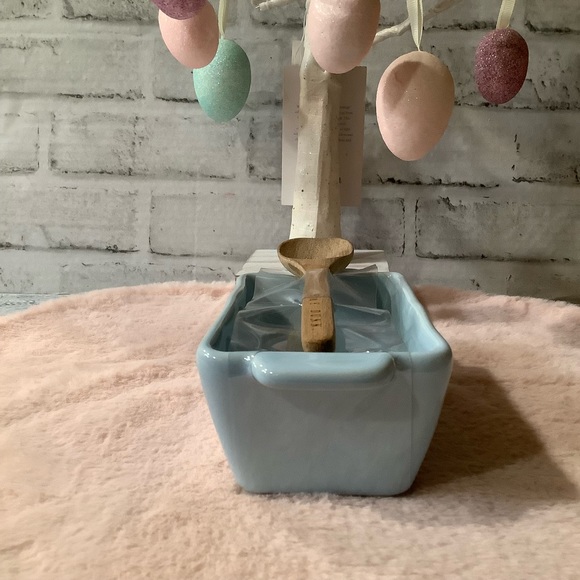 Rae Dunn Ceramic Easter Hip Hop Mini Loaf Pan & Wooden Spoon - Picture 5 of 6